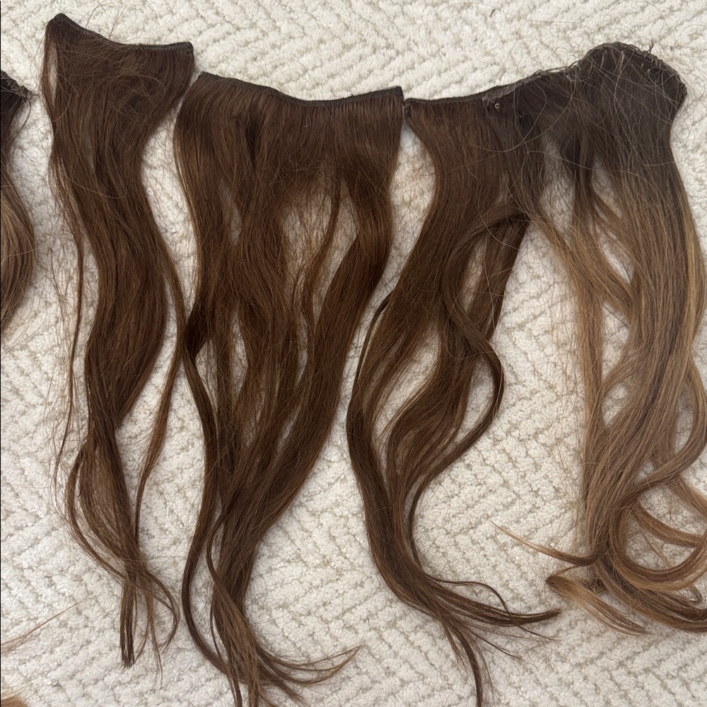 Brown Women’s Clip-In Hair Extensions - Natural Brown full set